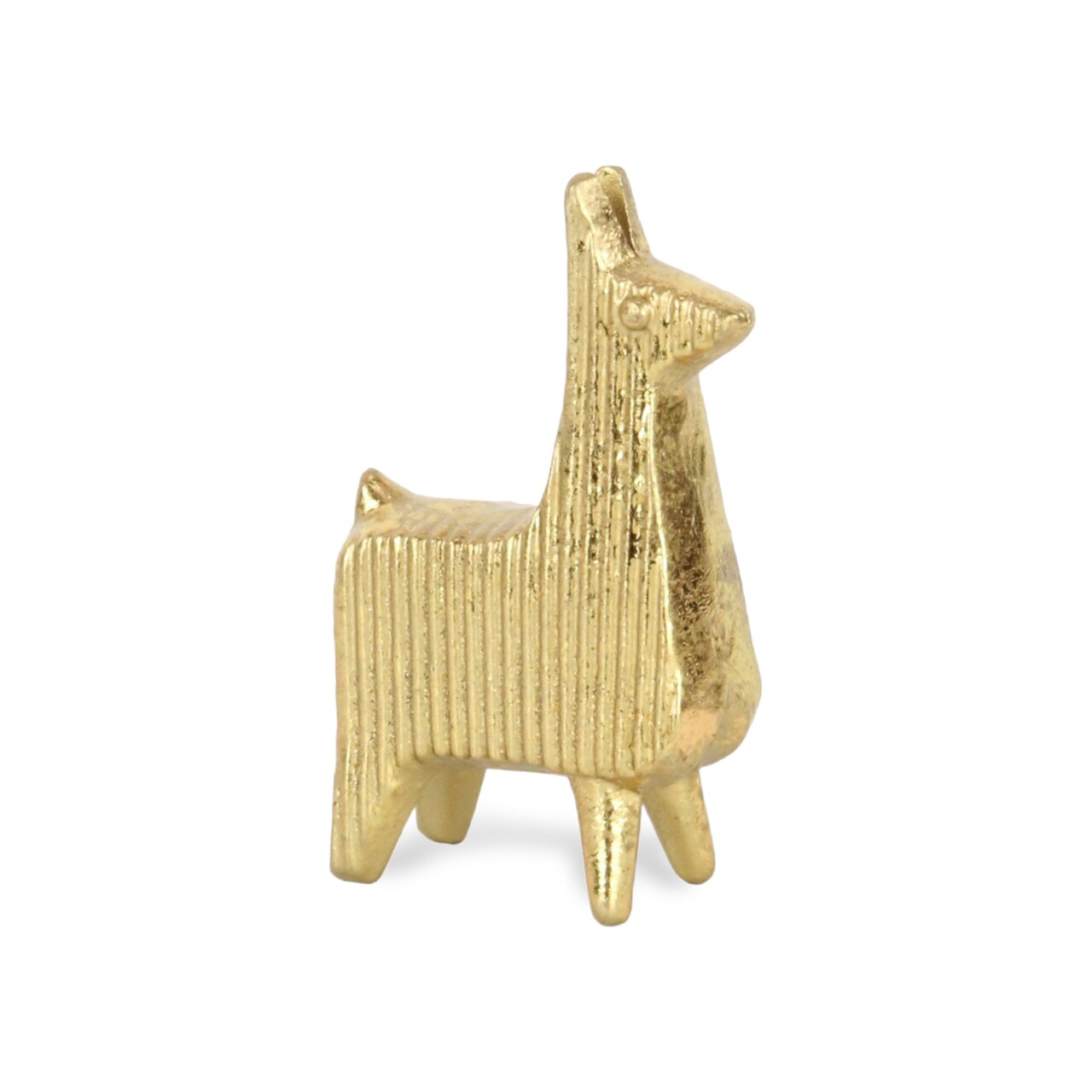 Contemporary Home Living Solid Llama Tabletop Decoration Gold - 6.5&#x22;